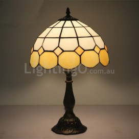 12 Inch Mediterranean Stained Glass Table Lamp