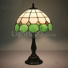 12 Inch Mediterranean Stained Glass Table Lamp