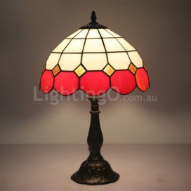 12 Inch Mediterranean Stained Glass Table Lamp