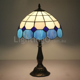 12 Inch Mediterranean Stained Glass Table Lamp