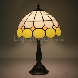 12 Inch Mediterranean Stained Glass Table Lamp