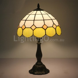 12 Inch Mediterranean Stained Glass Table Lamp