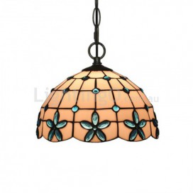 12 Inch European Stained Glass Pendant Light