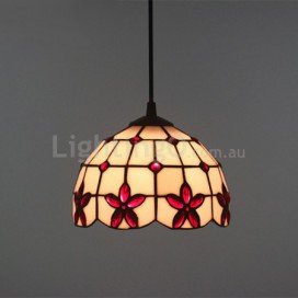 12 Inch European Stained Glass Pendant Light