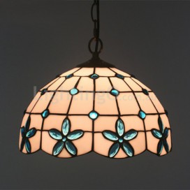 12 Inch European Stained Glass Pendant Light