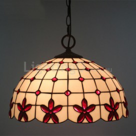 12 Inch European Stained Glass Pendant Light