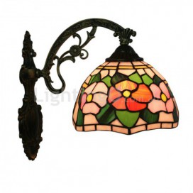 8 Inch European Stained Glass Wall Light