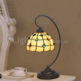 8 Inch European Stained Glass Table Lamp