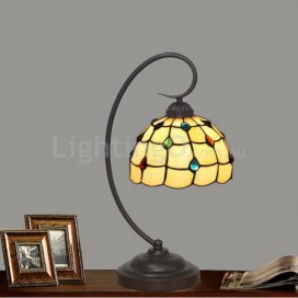 8 Inch European Stained Glass Table Lamp