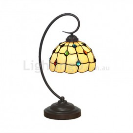 8 Inch European Stained Glass Table Lamp