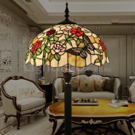 16 Inch European Stained Glass Floor Lamp