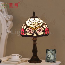 8 Inch European Stained Glass Table Lamp