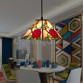 11 Inch European Stained Glass Pendant Light