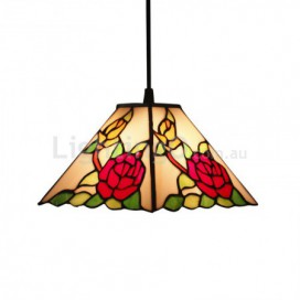 11 Inch European Stained Glass Pendant Light