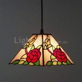 11 Inch European Stained Glass Pendant Light