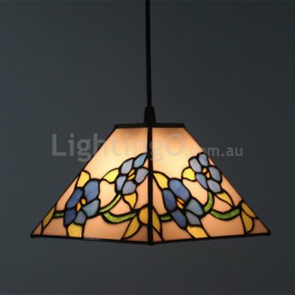 11 Inch European Stained Glass Pendant Light