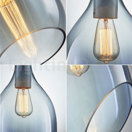 1 Light Glass Pendant Light with Glass Shade