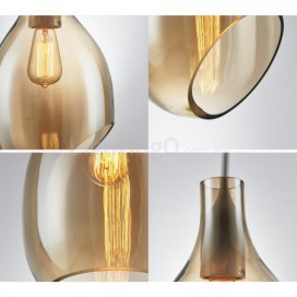 1 Light Glass Pendant Light with Glass Shade