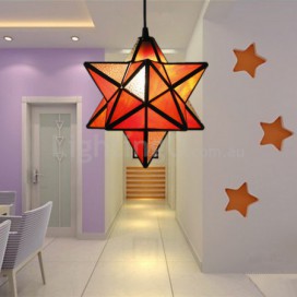 12 Inch European Stained Glass Pendant Light