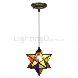 12 Inch European Stained Glass Pendant Light