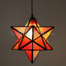 12 Inch European Stained Glass Pendant Light