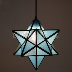 12 Inch European Stained Glass Pendant Light