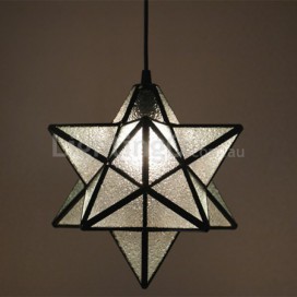 12 Inch European Stained Glass Pendant Light