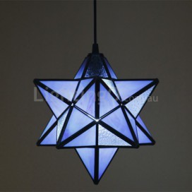 12 Inch European Stained Glass Pendant Light