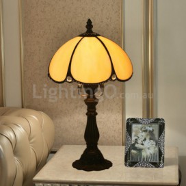 8 Inch European Stained Glass Palace Style Table Lamp