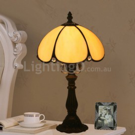 8 Inch European Stained Glass Palace Style Table Lamp