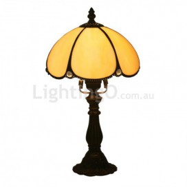 8 Inch European Stained Glass Palace Style Table Lamp