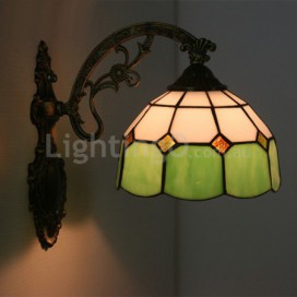 8 Inch Mediterranean Stained Glass Mediterranean Style Wall Light