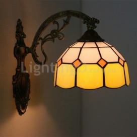 8 Inch Mediterranean Stained Glass Mediterranean Style Wall Light