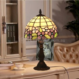 8 Inch European Stained Glass Table Lamp