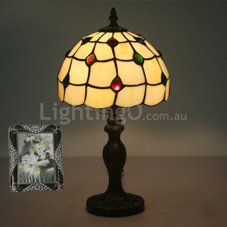 8 Inch European Stained Glass Table Lamp