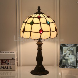 8 Inch European Stained Glass Table Lamp