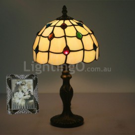 8 Inch European Stained Glass Table Lamp