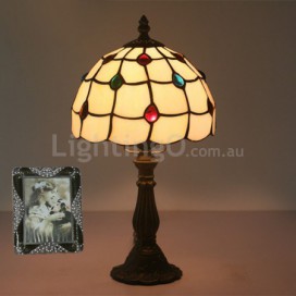 8 Inch European Stained Glass Table Lamp