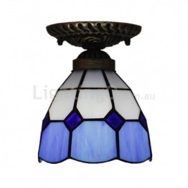 Mediterranean Stained Glass Mediterranean Style Flush Mount