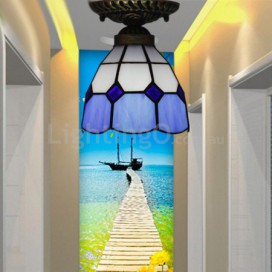 Mediterranean Stained Glass Mediterranean Style Flush Mount