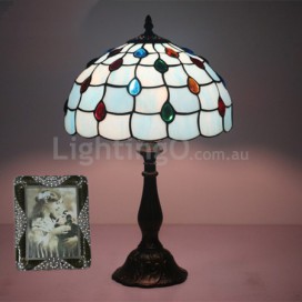 12 Inch European Stained Glass Table Lamp