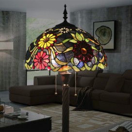 16 Inch European Stained Glass Floor Lamp