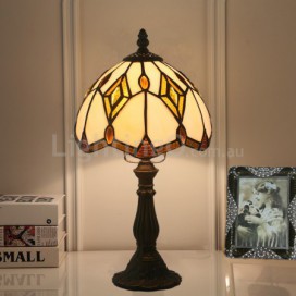 8 Inch European Stained Glass Table Lamp