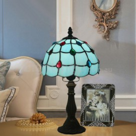 8 Inch European Stained Glass Table Lamp