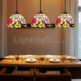 8 Inch European Stained Glass Pendant Light