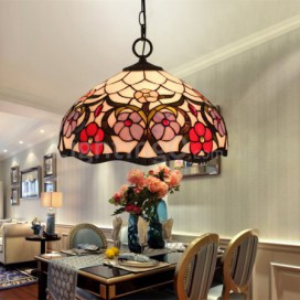 16 Inch European Stained Glass Pendant Light