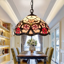 16 Inch European Stained Glass Pendant Light