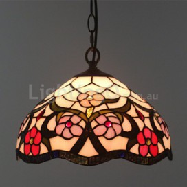 16 Inch European Stained Glass Pendant Light