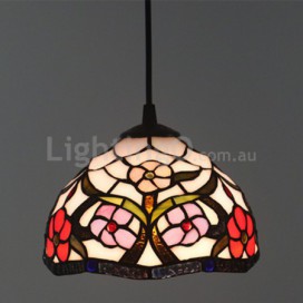 16 Inch European Stained Glass Pendant Light