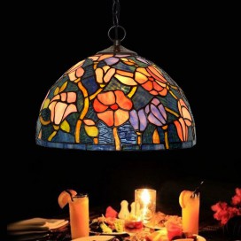 12 Inch Stained Glass Pendant Light